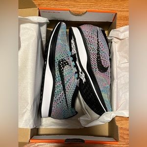 BNIB RARE Nike Flyknit Racer Multicolor Unisex Running Shoe Mens 4.5 Wmns 6